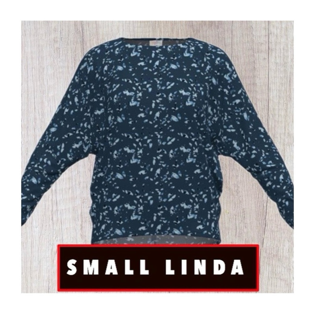 LulaRoe Linda Batwing Dolman Top in Blues 1316